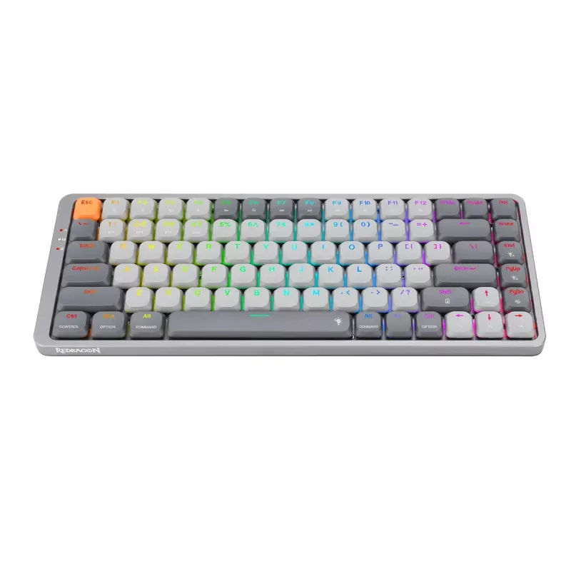 Mechanische Tastatur REDRAGON K652GG-RGB-PRO Kabelgebunden Kabellos Bluetooth Grau