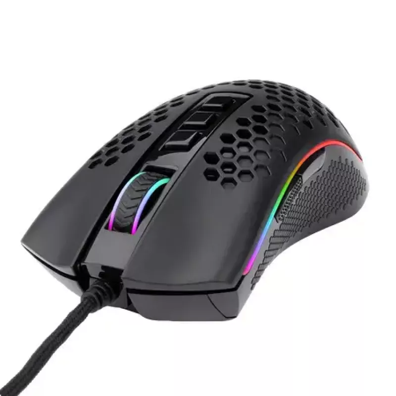 Kabelgebundene Gaming-Maus REDRAGON M808-RGB Storm — USB Type-C, schwarz, 85 g