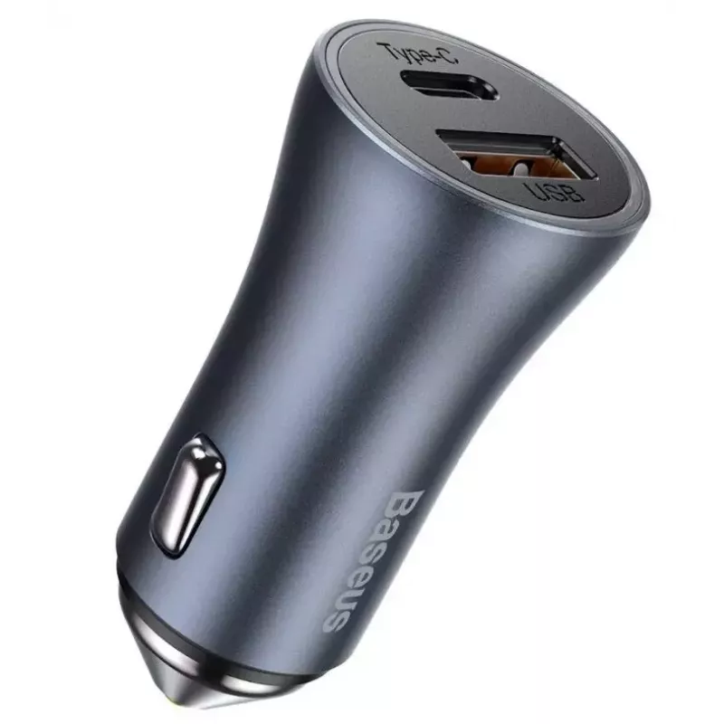 Auto-Ladegerät Baseus TZCCJD-0G 40W Dunkelgrau — USB-Fahrzeugnetzteil, 40W Ausgang