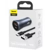 Auto-Ladegerät Baseus TZCCJD-0G 40W Dunkelgrau — USB-Fahrzeugnetzteil, 40W Ausgang
