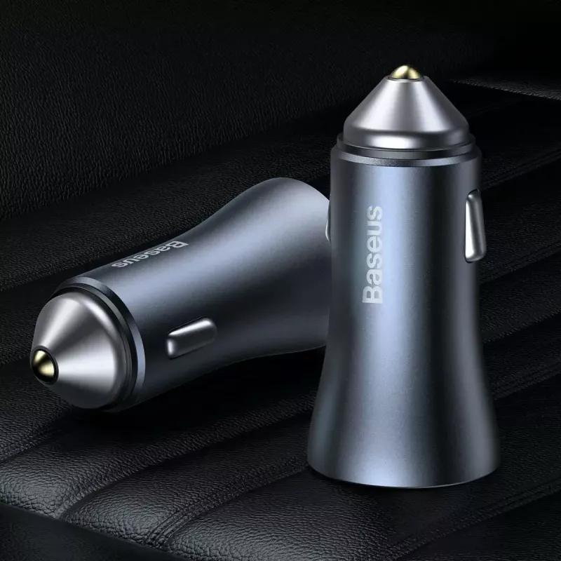 Auto-Ladegerät Baseus TZCCJD-0G 40W Dunkelgrau — USB-Fahrzeugnetzteil, 40W Ausgang