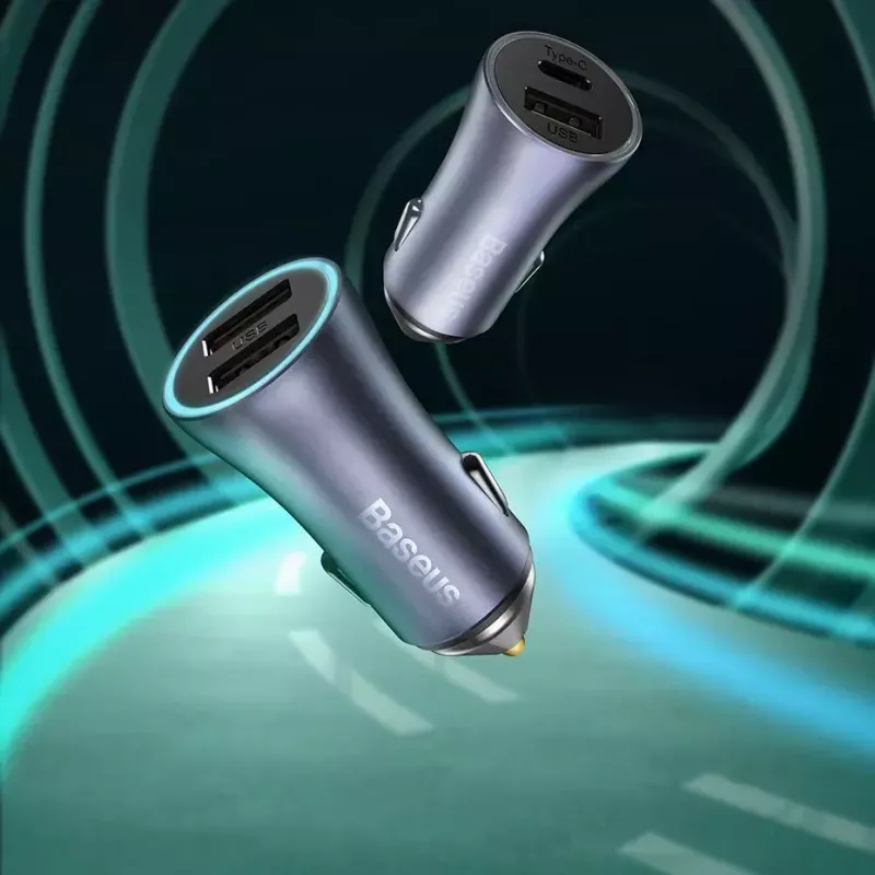 Auto-Ladegerät Baseus TZCCJD-0G 40W Dunkelgrau — USB-Fahrzeugnetzteil, 40W Ausgang