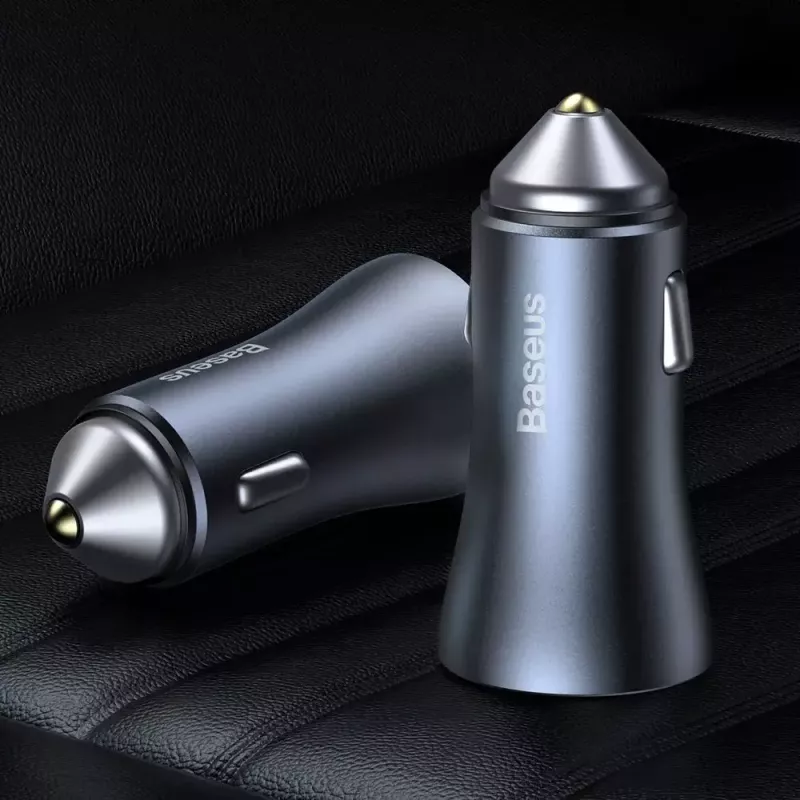 Auto-Ladegerät Baseus TZCCJD-0G 40W Dunkelgrau — USB-Fahrzeugnetzteil, 40W Ausgang
