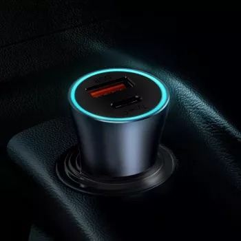 Auto-Ladegerät Baseus TZCCJD-0G 40W Dunkelgrau — USB-Fahrzeugnetzteil, 40W Ausgang
