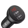 Auto-USB-Ladegerät Baseus AB2XUSBAKBK — 2× USB 2.0, 4,8 A, Zigarettenanzünder-Stromversorgung, schwarz/grau