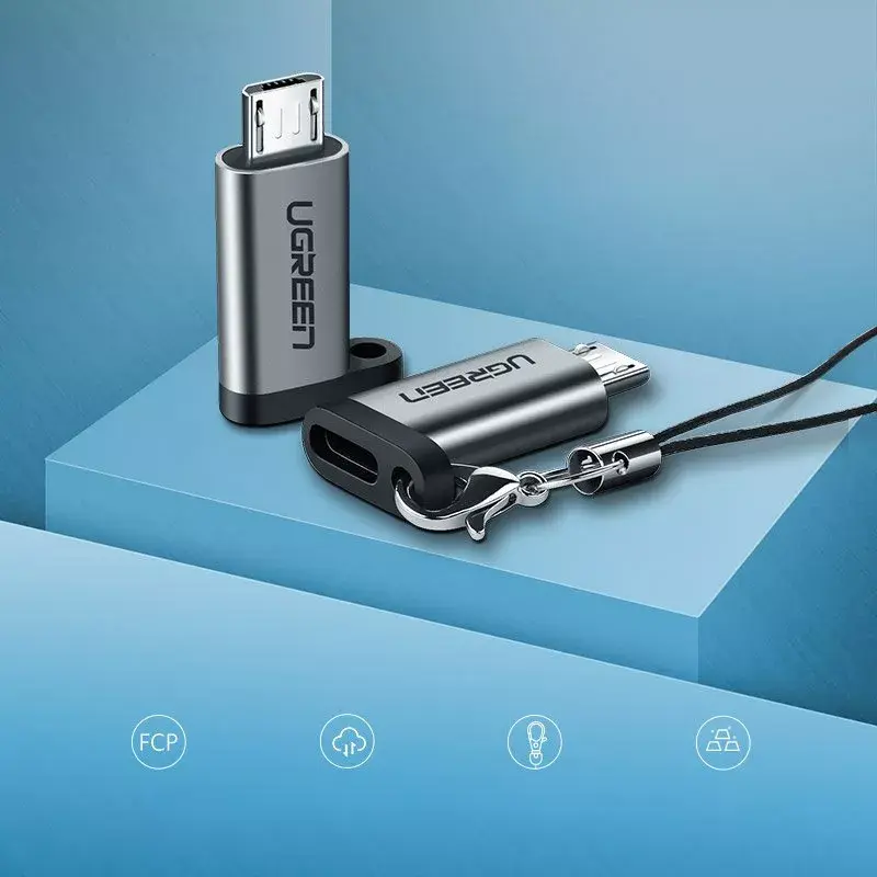 USB-Adapter UGREEN USB-C auf microUSB Grau, leicht 0,4 kg