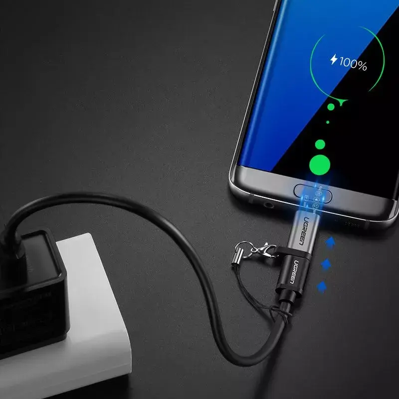 USB-Adapter UGREEN USB-C auf microUSB Grau, leicht 0,4 kg
