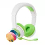 BuddyPhones School+ – kabelgebundenes & kabelloses Bluetooth, USB-C, ohrumschließend, 20–20000 Hz, 147 g, grün/weiß