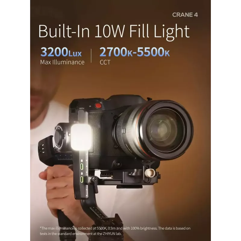 Gimbal Zhiyun Crane 4 3-Achsen-Stabilisator mit bis zu 10 Stunden Akkulaufzeit