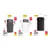 Powerbank Dudao K1Pro 20000 mAh 15 W mit 4 integrierten Kabeln, Schwarz