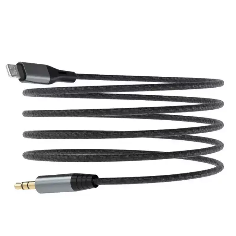 DUDAO Audiokabel Lightning - Miniklinke 3,5 mm, 1 m, grau L11PRO