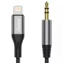 DUDAO Audiokabel Lightning - Miniklinke 3,5 mm, 1 m, grau L11PRO