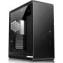 Jonsbo UMX6 Midi-Tower PC-Gehäuse, Seitenwand aus gehärtetem Glas, Schwarz
