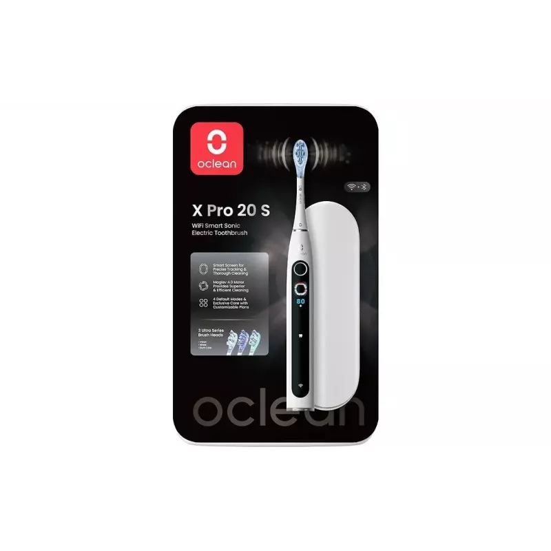 Elektrische Zahnbürste OCLEAN X Pro 20 S in Weiß mit intelligentem Drucksensor