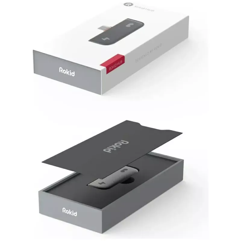 USB-C-Adapter Rokid UNB23010 – 2x USB-C-Ports, schwarz