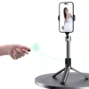 Dudao F18W Teleskop-Selfiestick mit Stativ und Fernbedienung, 110 cm, weiß