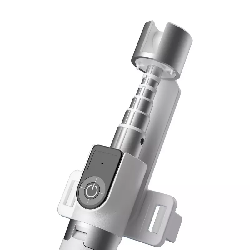 Dudao F18W Teleskop-Selfiestick mit Stativ und Fernbedienung, 110 cm, weiß