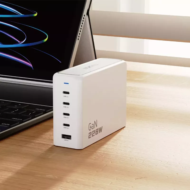 Ladegerät DUDAO A228EU 228 Watt GaN 4x USB-C 1x USB-A