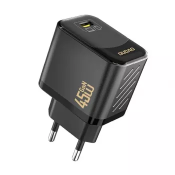 Wandladegerät Dudao A28 45W GaN USB-C, schwarz — Single-Port-Schnellladegerät