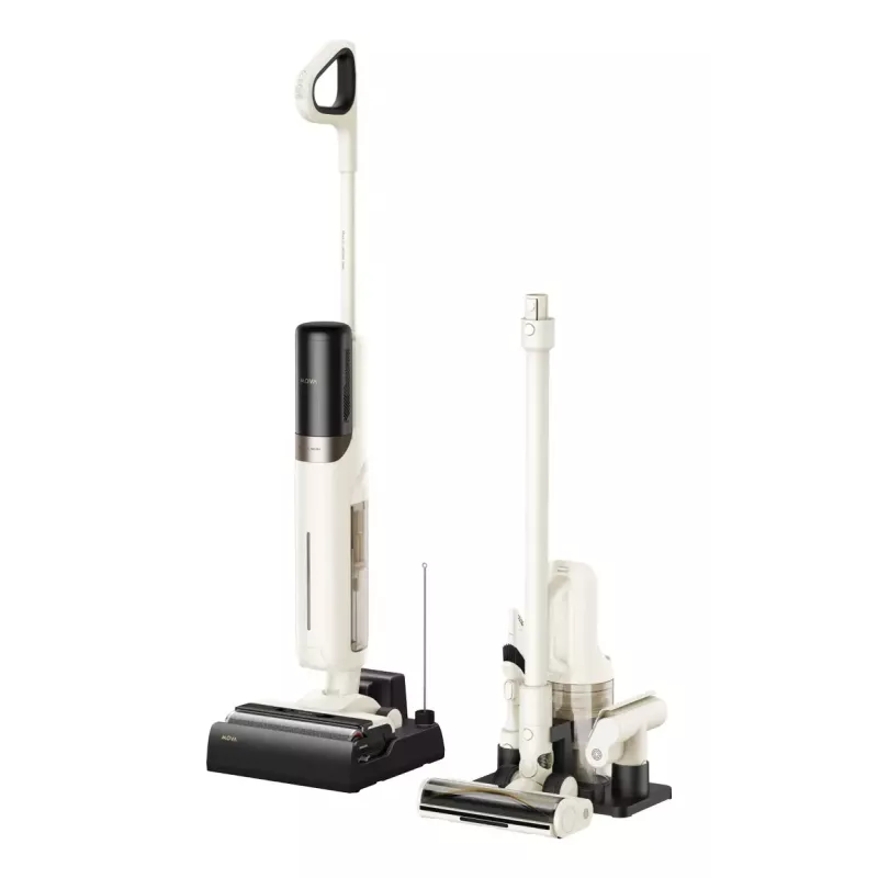 2-in-1-Stabstaubsauger Dreame MOVA Tech K30 MIX — kabellos, Akku, 18.000 Pa, 30 Min. Laufzeit, Trocken- & Nassreinigung, beutellos, 2,6 Ah, Schwarz/Weiß