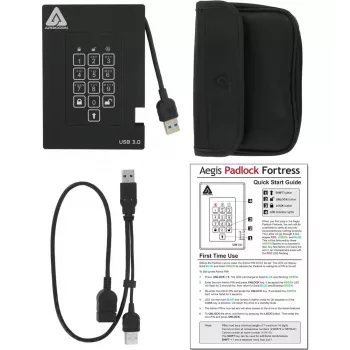 Externe Festplatte Apricorn 1TB USB Typ-A 3.2 Gen 1 Aegis Padlock Fortress