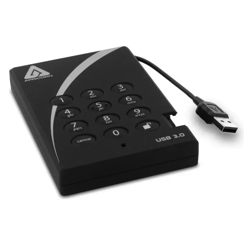Externe Festplatte Apricorn 2TB USB 3.2 Gen 1 Aegis Padlock