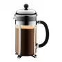 French Press Kaffeemaschine BODUM Chambord 8 Tassen, schwarzer Rahmen mit Chrom- und Glaskaraffe