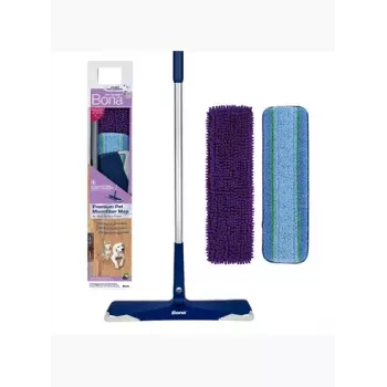 Bona CA102085 Trocken- & Nass-Mikrofaser-Wischmopp Blau Laminat Fliesen Holz