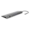 Laptop-Dock Deltaco USBC-DOCK2 Kabelgebunden USB 3.2 Gen 1 Typ-C Grau