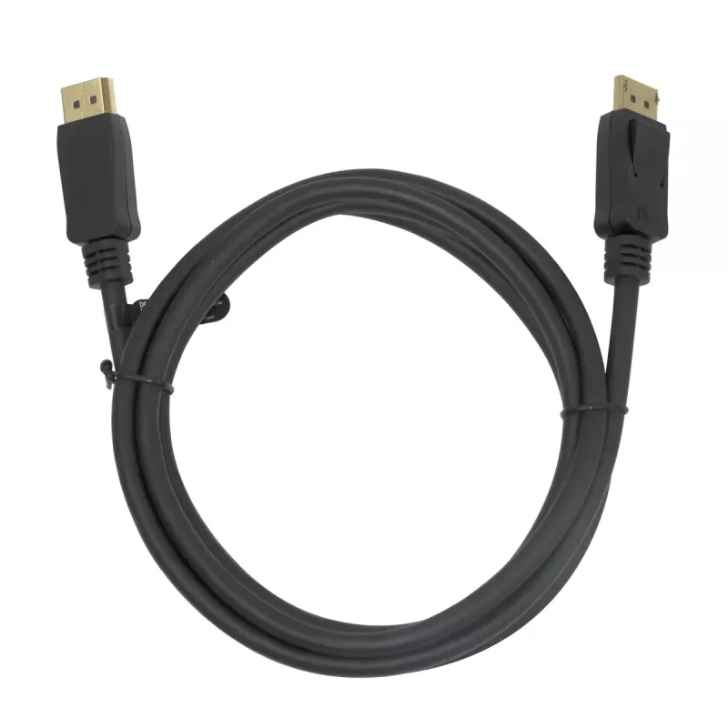 DisplayPort-Kabel DELTACO DP-1020D-FLEX 2 m, DisplayPort auf DisplayPort, Stecker–Stecker, Schwarz