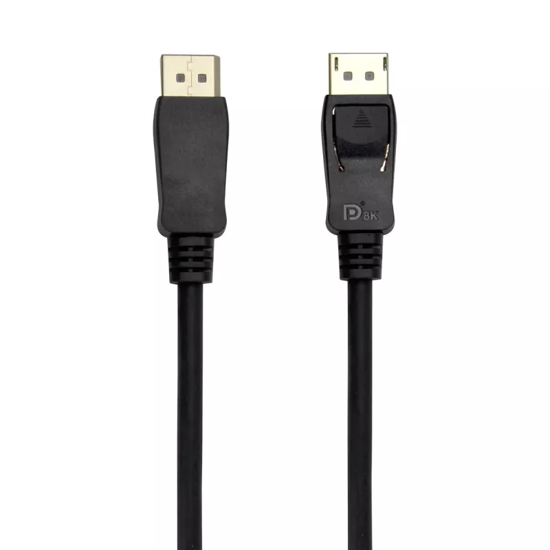 DisplayPort-Kabel DELTACO DP-1020D-FLEX 2 m, DisplayPort auf DisplayPort, Stecker–Stecker, Schwarz
