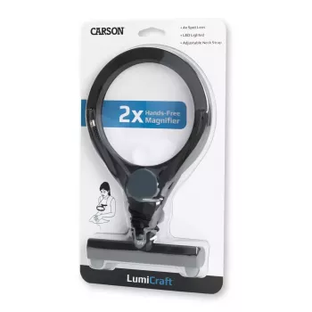 Handlupe Carson LumiCraft 2x, LED, batteriebetrieben, schwarz, 135×23×226 mm