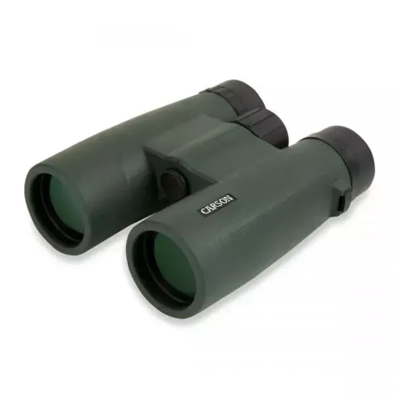 Fernglas Carson JR Series 10x42 BaK-4, kompaktes Dachkantprisma, schwarz/grün