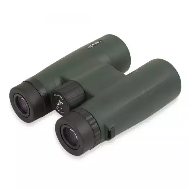 Fernglas Carson JR Series 10x42 BaK-4, kompaktes Dachkantprisma, schwarz/grün