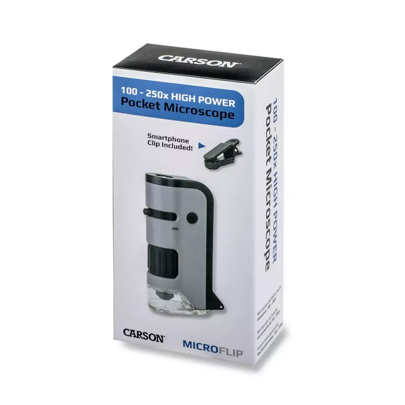 Digitalmikroskop Carson MICROFLIP 250x Schwarz Edelstahl