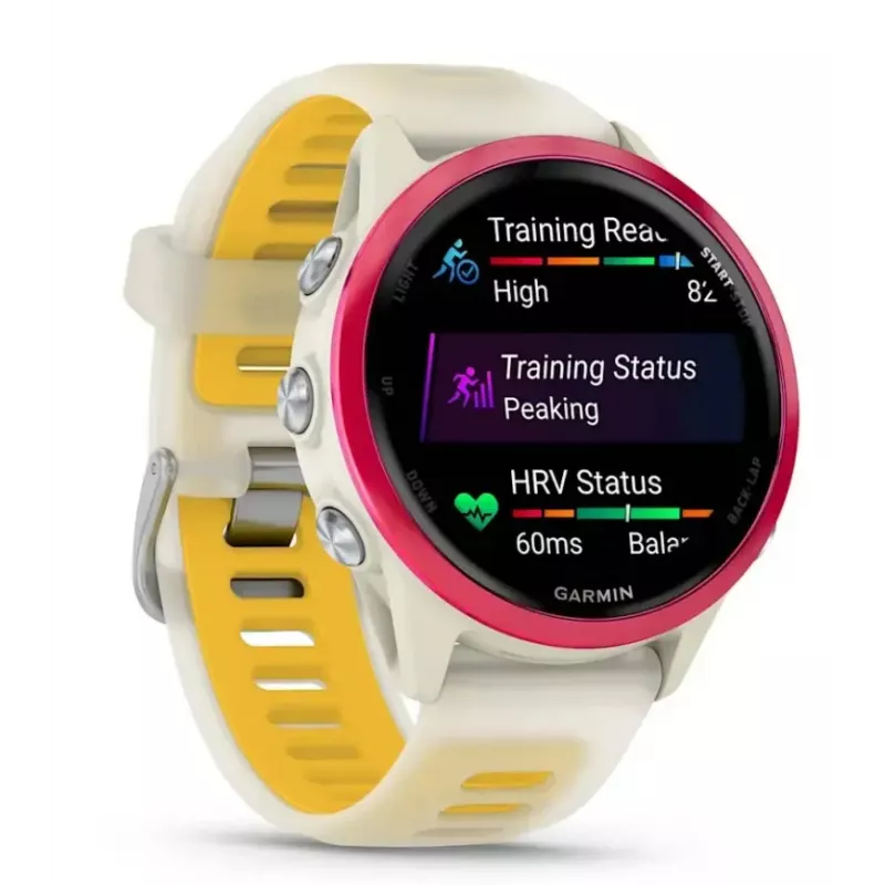 Sport-Smartwatch GARMIN Forerunner 570 42 mm, 1,2 Zoll AMOLED 390×390, GPS, Wi‑Fi, 8 GB, 42 g, Silikonarmband