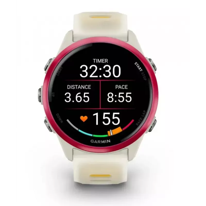 Sport-Smartwatch GARMIN Forerunner 570 42 mm, 1,2 Zoll AMOLED 390×390, GPS, Wi‑Fi, 8 GB, 42 g, Silikonarmband
