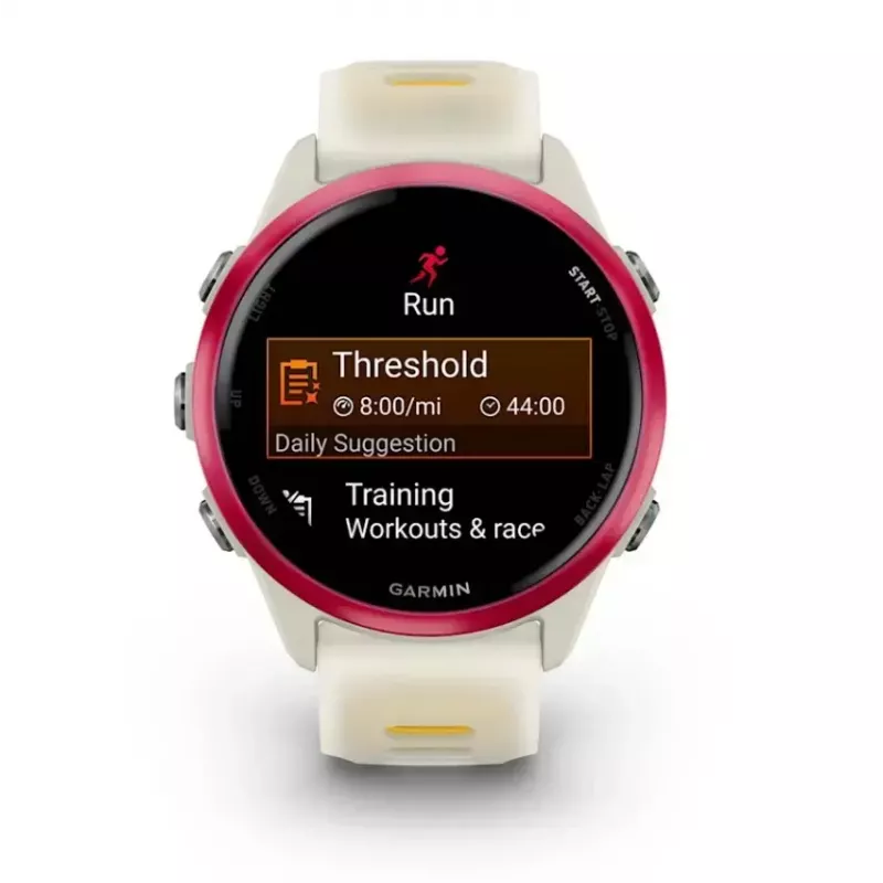 Sport-Smartwatch GARMIN Forerunner 570 42 mm, 1,2 Zoll AMOLED 390×390, GPS, Wi‑Fi, 8 GB, 42 g, Silikonarmband
