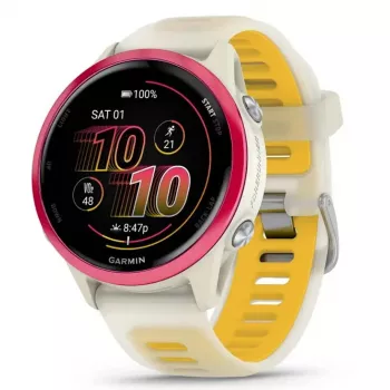 Sport-Smartwatch GARMIN Forerunner 570 42 mm, 1,2 Zoll AMOLED 390×390, GPS, Wi‑Fi, 8 GB, 42 g, Silikonarmband