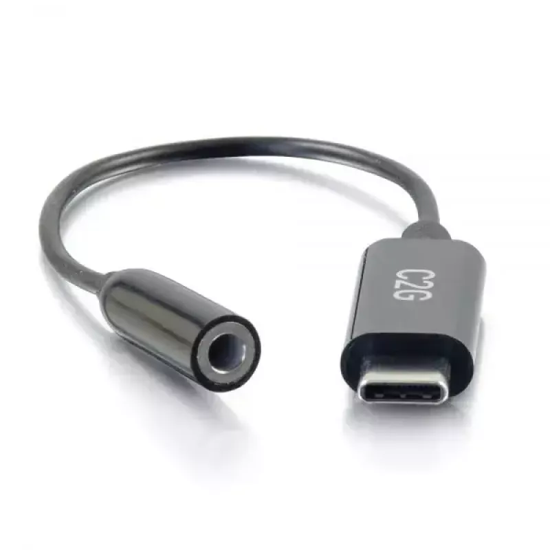 C2G Handy-Kabel 54426 USB-C auf 3,5 mm Schwarz 0,09 m