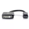 C2G 8 Zoll DisplayPort-Stecker auf Single-Link DVI-D-Buchse Adapter Konverter Schwarz