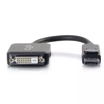 C2G 8 Zoll DisplayPort-Stecker auf Single-Link DVI-D-Buchse Adapter Konverter Schwarz