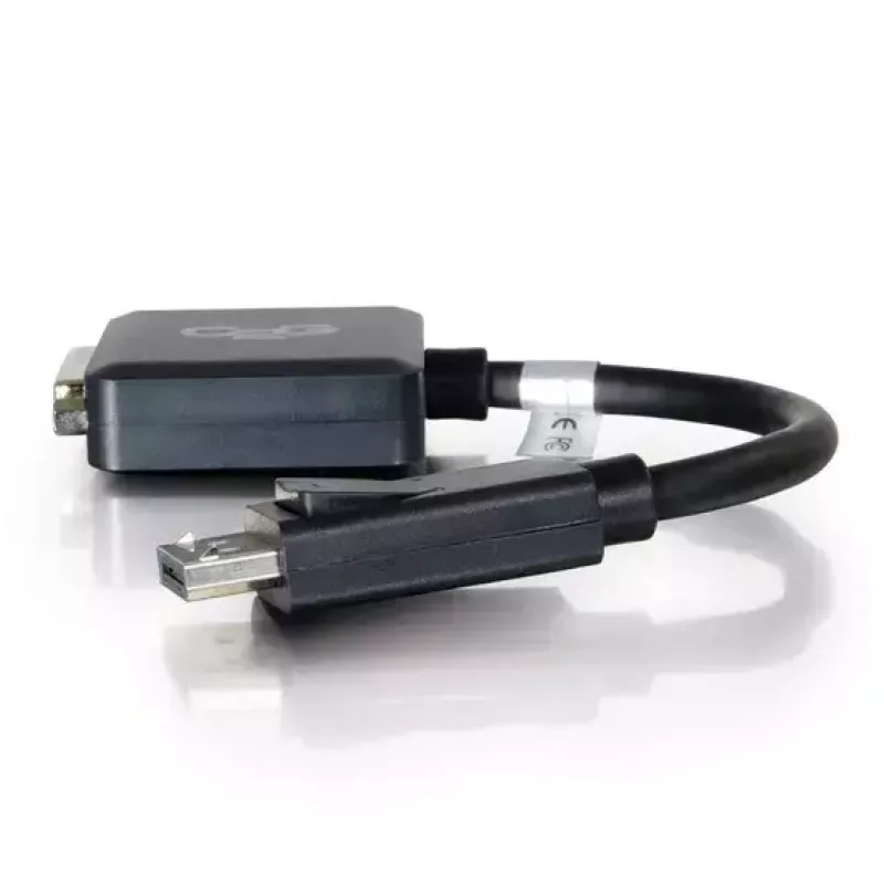 C2G 8 Zoll DisplayPort-Stecker auf Single-Link DVI-D-Buchse Adapter Konverter Schwarz