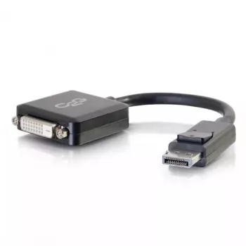 C2G 8 Zoll DisplayPort-Stecker auf Single-Link DVI-D-Buchse Adapter Konverter Schwarz