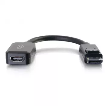 C2G 8in DisplayPort-Stecker auf HDMI-Buchse Adapterkonverter Schwarz