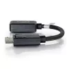 C2G 8in DisplayPort-Stecker auf HDMI-Buchse Adapterkonverter Schwarz