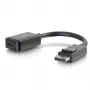 C2G 8in DisplayPort-Stecker auf HDMI-Buchse Adapterkonverter Schwarz