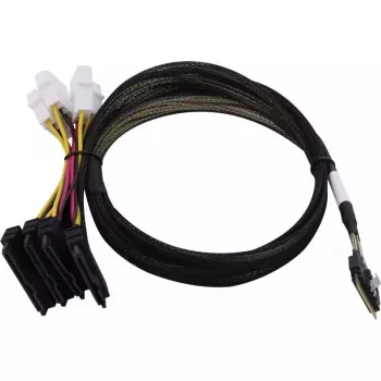 SAS-Kabel MICROCHIP 2305300-R SlimSAS ×8 (SFF-8654) auf 2× 4SFF-8639 (U.3) 0,8 m Schwarz