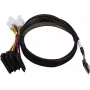 SAS-Kabel MICROCHIP 2305300-R SlimSAS ×8 (SFF-8654) auf 2× 4SFF-8639 (U.3) 0,8 m Schwarz