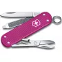 Taschenmesser Victorinox Classic SD Alox Flamino Party rot — kompaktes Multitool mit Klinge, Schere, Nagelfeile, Schraubendreher, Schlüsselring